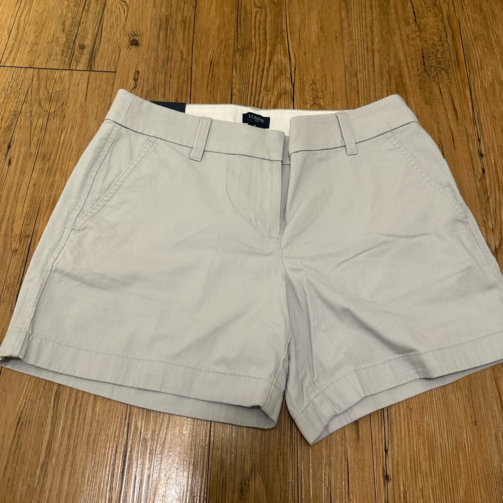 NWT J. Crew Factory Women's Light Gray Shorts sz 4